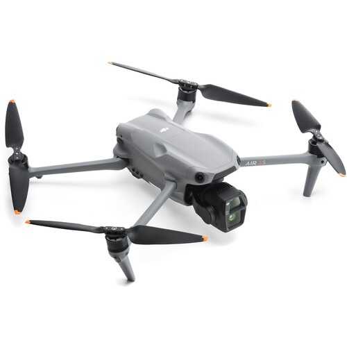 طائرة DJI Air 3 Dual 4K بدون طيار مزودة بجهاز تحكم عن بعد ذكي، وصور بدقة 48 ميجابكسل، ومتوافقة مع نظام تعريف التحكم عن بعد التابع لإدارة الطيران الفيدرالية.